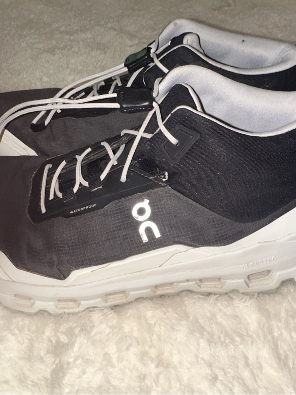 On Running Black and White Lace-Lock Sneakers